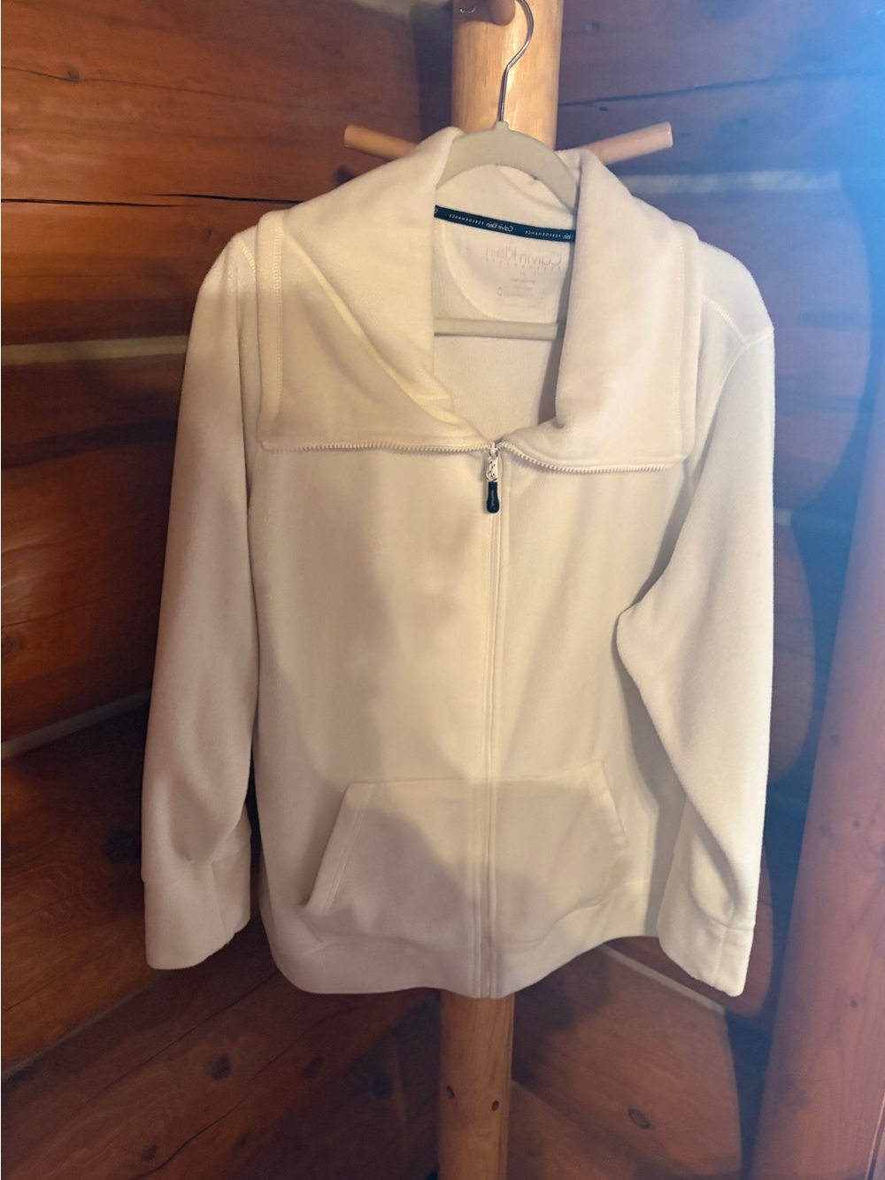 Calvin Klein white fleece jacket 3x
